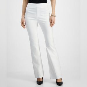 INC: International Concepts: Pull-on Flare-Leg White Pants: Size: 12